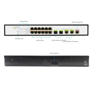 12-Port 10/100/1000/2500 Base-T Managed Network Switch With 2*10G SFP High Speed Connectivity For Optimal Performance