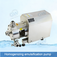 Pompe d'émulsification chimique à cisaillement élevé 2026 GW, prix usine, moteur 380V 7.5W pour machine de fabrication de cosmétiques, gelée, crème et fromage