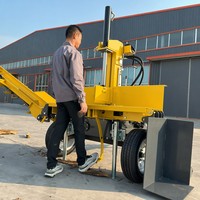 Fendeuse de bûches hydraulique verticale à essence de 20 tonnes avec une longueur de fendage de 500 mm et équipement de travail du bois