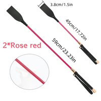 NEZEND 2 pièces 18 pouces Fouets sexy BDSM Fétichisme Fessée Jouet de stimulation Flogger Fouet en cuir pour bondage Fouets d'entraînement pour l'équitation