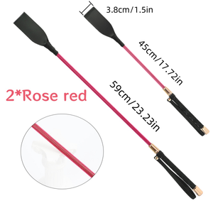 NEZEND 2 piezas de látigos de cuero de 18 pulgadas para BDSM, fetichismo, juegos de picardías y palmadas, látigos de entrenamiento para caballos y carreras de caballos - Product Image 5