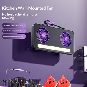 Nouveau ventilateur de bureau USB rechargeable avec double tête à grand débit d'air et format compact - Product Image 3