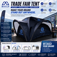Tente de Foire Gonflable Hermétique Impression Personnalisée Abri pour Stand d'Expo Vitrine d'Entreprise et Showroom Mobile