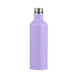 500ml Wine Bottle Shaped Stainless Steel Vacuum <b>Insulated</b> Water Bottle Matte Metal Coated Travel <b>Flask</b> Custom Logo - Product Image 5