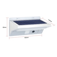 Lampe solaire extérieure murale en acier inoxydable avec détecteur de mouvement LED 3000K pour jardin, cour, villa, clôture, éclairage de rue, garantie 2 ans