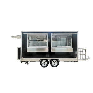 2023 populaire <span class=keywords><strong>magasin</strong></span> de nourriture de remorque de camion de hot-dog mobile et de burger avec réfrigération et extracteur - Product Image 1