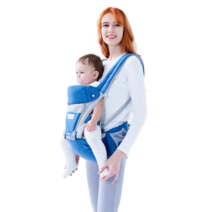 Baby <strong>Carrier</strong> Newborn to <strong>Toddler</strong>, BIUSIKAN Premium Fabric 6-in-1 Baby <strong>Carrier</strong> With <strong>Hip</strong> Seat &amp; Head Hood - Product Image 4