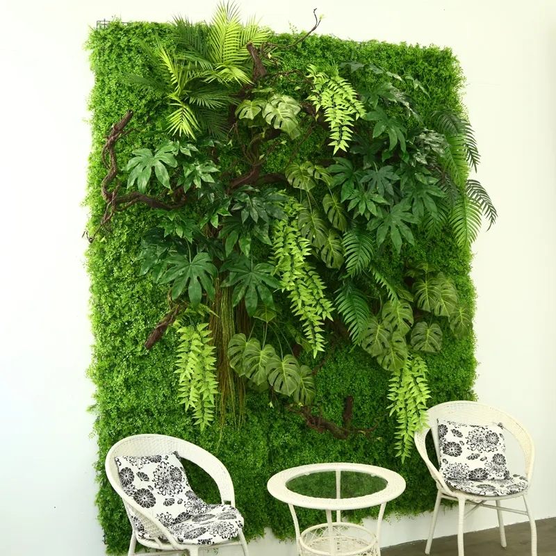 wholesale top quality green color vertical garden wall hanging artificial plants artificial grass green carpet decoration