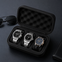 Étui rigide pour montres en EVA, organiseur de montres à 3 emplacements, boîte de voyage portable, antichoc, fabricant sur mesure
