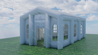 Tente de réception gonflable en PVC double couche, coupe-vent, imperméable quatre saisons, à ouverture rapide, avec LED, pour fêtes et discothèques, à vendre