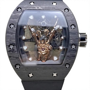 Reloj Mecánico Impermeable de Súper Calidad, Modelo YS con Movimiento Tourbillon, Esqueleto de Carbono RM66, Diseño Devil's Hand - Product Image 1
