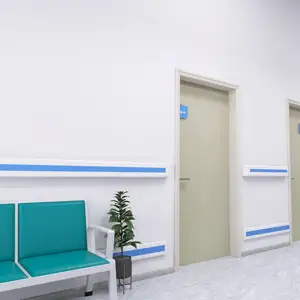 Hastaneler anti-çarpışma hastane koridor pvc plastik korkuluk duvarları