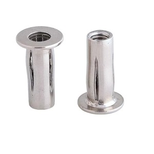 Remaches M4 M5 M6 M8 1/4-20 5/16-18 Linterna Tuerca <span class=keywords><strong>de</strong></span> inserción <span class=keywords><strong>de</strong></span> <span class=keywords><strong>acero</strong></span> <span class=keywords><strong>inoxidable</strong></span> Linterna Tuerca <span class=keywords><strong>de</strong></span> remache Cuerpo ranurado Tuerca <span class=keywords><strong>de</strong></span> cabeza plana - Product Image 2