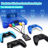 Adaptador de Controlador de Juegos Inalámbrico BlueRetro, Compatible con Cuatro Controles de Juegos Inalámbricos para Consola de Juegos Nintendo64 N64