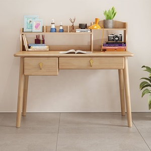 <span class=keywords><strong>Scrivania</strong></span> ad Angolo in Legno Massello Stile Nordico per Studio e Lettura con Spazio di Archiviazione per Camera da Letto - Product Image 2