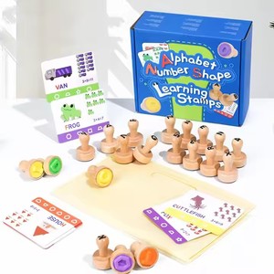 ของเล่นเสริมพัฒนาการทางคณิตศาสตร์สำหรับเด็กชายและเด็กหญิง - แสตมป์ลูกกลิ้งสำหรับฝึกการบวก ลบ คำนวณ ทำจากไม้ - Product Image 6