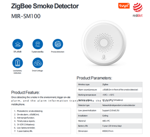 Sistema di <span class=keywords><strong>Allarme</strong></span> Antifumo Portatile Multi-IR Smart Zigbee in ABS con App Tuya Smart, Facile Installazione, Sicurezza Domestica - Product Image 6