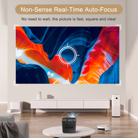 Meilleur projecteur DLP P12 avec batterie intégrée de 9000 mAh, FHD 1080P, 300 lumens ANSI, Android 9, mise au point automatique, 2 Go, 16 Go, 4K, courte portée, stéréo HiFi