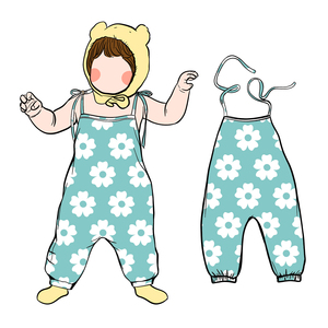 FD-1 Personnalisation OEM/ODM Combinaison bébé fille Leo à bretelles réglables, en pur coton, pour l'été, avec impression personnalisée, combinaison à cordon - Product Image 6