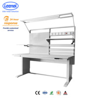 Mesa de Trabajo ESD de Alta Resistencia Antiestática de Leenol Factory Wholesale para Línea de Ensamblaje Electrónico SMT, Taller de Producción