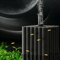 Filtre écologique silencieux détachable en éponge biochimique rectangulaire avec pierre à air et jet d'eau pour aquarium, boîte de filtration en plastique