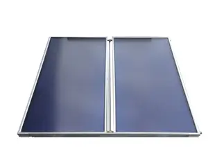 ブルーテックコーティング、2000*1250*80mm、9パイプスプリットシステムフラットプレートソーラーコレクターパネル、太陽エネルギープロジェクト用