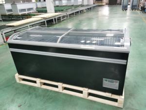 ตู้แช่แข็งแสดงสินค้าแบบเกาะกลาง ไม่มีน้ำแข็งเกาะ ขนาดใหญ่ 1000 ลิตร ประตูกระจก สำหรับเนื้อสัตว์และไอศกรีม ของเคนคูล ซูเปอร์มาร์เก็ต - Product Image 5