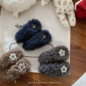 Nouvelles pinces à <span class=keywords><strong>cheveux</strong></span> coréennes en velours en forme de goutte, motif floral argenté avec accents de diamants, collection automne/hiver - Product Image 2