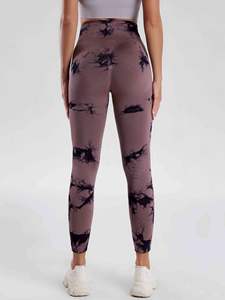 High Waisted Tie Dye Yoga <b>Leggings</b> With <b>Scrunch</b> <b>Butt</b> Lift Tummy Control Full Length Athletic Pants For Women - Product Image 2