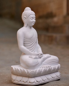 Sculpture de statue de <span class=keywords><strong>bouddha</strong></span> riant en pierre de marbre grandeur nature de <span class=keywords><strong>jardin</strong></span> <span class=keywords><strong>extérieur</strong></span> - Product Image 2