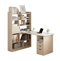 Bureau d'ordinateur pragmatique de marque privée avec table d'étude d'étagères de rangement
