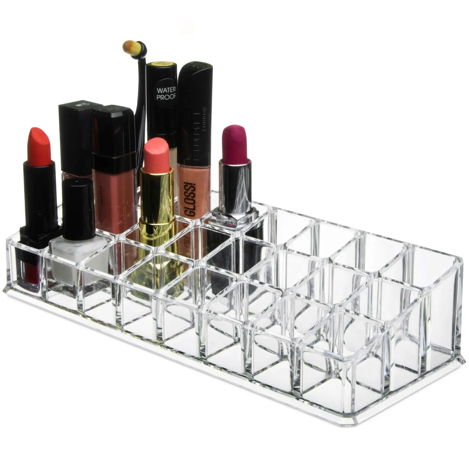 Grosir Penyimpanan Organizer Riasan Kosmetik Organizer Makeup Akrilik untuk Produk Aksesori Kamar Mandi Lipstik