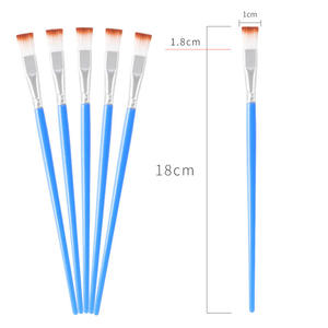 Pinceles acrílicos de dibujo para niños OEM personalizados de <span class=keywords><strong>Paul</strong></span> Cezanne, pincel de pintura de arte plano para niños con detalle de delineador de nailon de plástico - Product Image 3