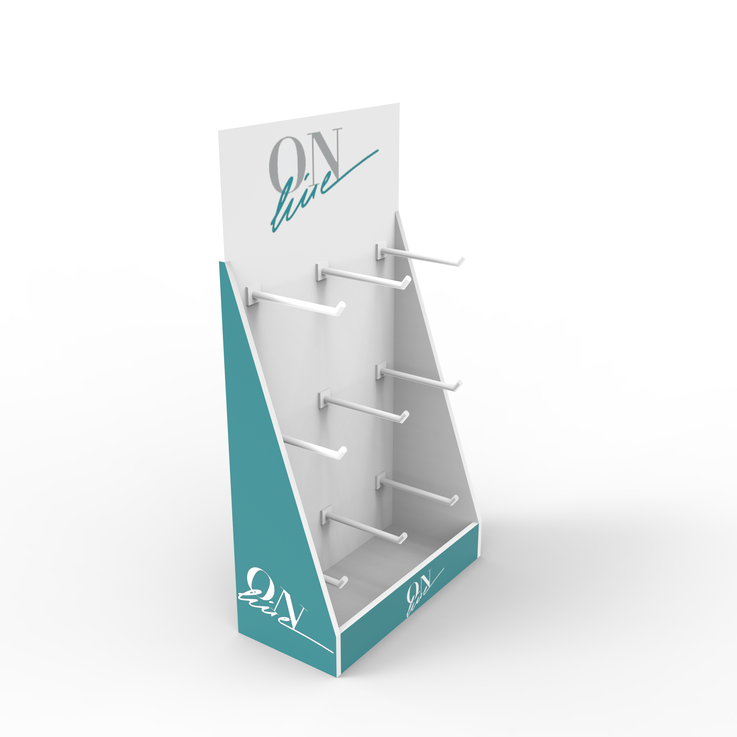 Apache Modern PVC Custom Logo Floor Standing Display Stand Easy Assembly for Supermarkets Convenience Stores Checkout — view 4