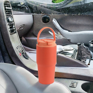 Gobelets isothermes en acier inoxydable de 30 oz multicolores modernes avec poignées, cadeaux d'affaires, utilisation en voiture/en extérieur/au sport, isolation thermique - Product Image 2