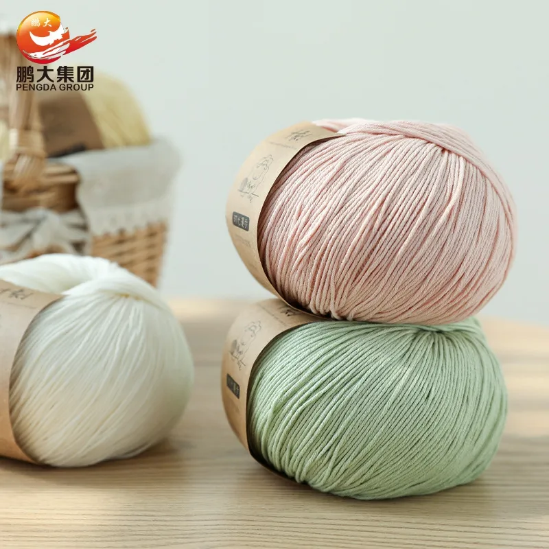 wholesale factory price organic recycled crochet knitting combed 8 ply 100% cotton yarn for socks scarf