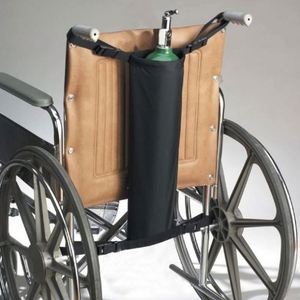 Sac de rangement pour chaise roulante avec compartiment pour bouteille d'oxygène, compatible avec toutes les chaises roulantes, noir - Product Image 3