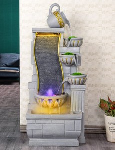 Fontaine d'eau décorative de jardin, cascade, Feng Shui, intérieur, cascades d'eau, fontaine d'eau tombante, intérieur, maison, jardin - Product Image 5