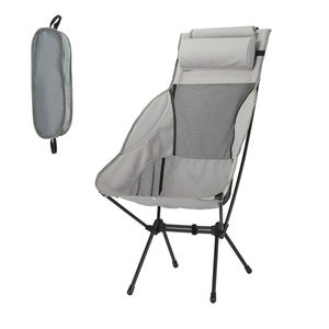 เก้าอี้ตั้งแคมป์พับได้สูงทำจากอลูมิเนียมน้ำหนักเบาพับได้พกพาได้โลโก้ตามสั่ง - Product Image 1