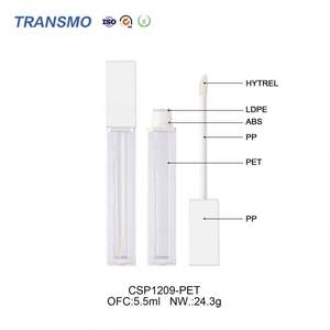 Brillo Labial, 100 Tubos Vacíos Únicos de 5.5ml, Tubos de Brillo Labial Vacíos de 3.5ml, Tubo de Brillo Labial Ecológico de PET - Product Image 3