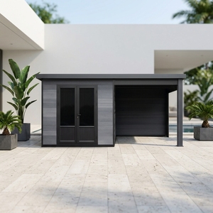 Casetta Attrezzi Esterna in WPC Serie D con Protezione UV, Capanno da Giardino Mobile Moderno, Ecologico e Robusto, per Officina e Magazzino - Product Image 2