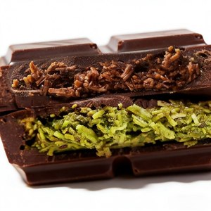 Vente en gros de barres de chocolat sucré solides de haute qualité, exotiques, faites à la main, croustillantes, à la sauce aux pistaches, célèbres à Dubaï, chocolat aux noisettes de Dubaï - Product Image 1