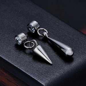 Gaby G23 titanio 16G doble CZ espada ópalo colgante oreja Tragus hélice cartílago Stud encanto gota pendiente Piercing joyería boda - Product Image 5