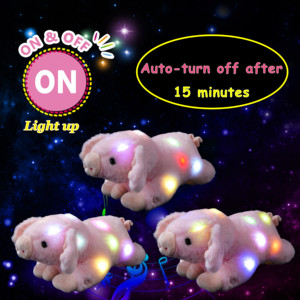 Glow Guards LED Light up Glowing Comfy <span class=keywords><strong>Pig</strong></span> Gối nhồi bông mềm sang trọng huyền diệu đầy màu sắc đáng yêu ôm trang trại động vật đồ chơi trước khi đi ngủ - Product Image 2