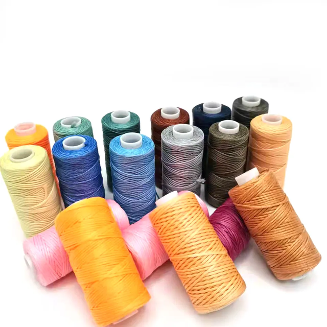 100% Polyester Wax Thread 0.8mm High Tenacity Waxed Thread for Bracelets