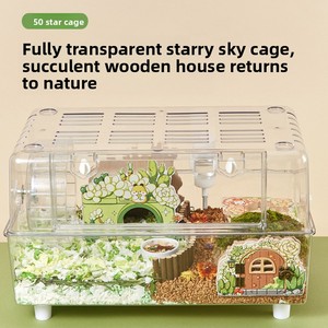 Série <span class=keywords><strong>Hamster</strong></span> Peeping : Niche en plastique de dessin animé, jouet décoratif mignon pour hamsters et hamsters nains, idéal pour se cacher - Product Image 6