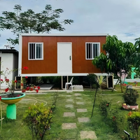 Casa Contenedor de Techo Plano en Oferta, Desmontable, Modular, Prefabricada, Estructura de Acero, Mini Casa, Oficina Portátil para Campamento