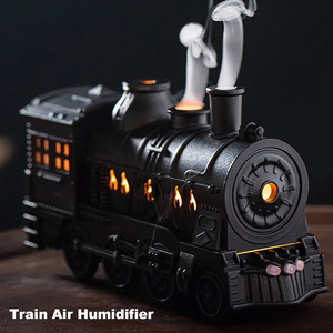 Humidificador ultrasónico de 300 ml con diseño de tren, difusor de aceites esenciales creativo para el hogar y dormitorio con aromaterapia de respiración circular - Product Image 2
