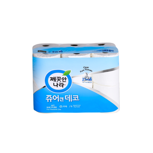Papier toilette Clean Country Pure Deco 27m x 6 rouleaux, doux et délicat pour un usage quotidien - Product Image 2