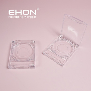 New Transparent Square Cosmetic Palette Case with Clear Lid for Eyeshadow Makeup Packaging Empty Plastic Container - Product Image 2
